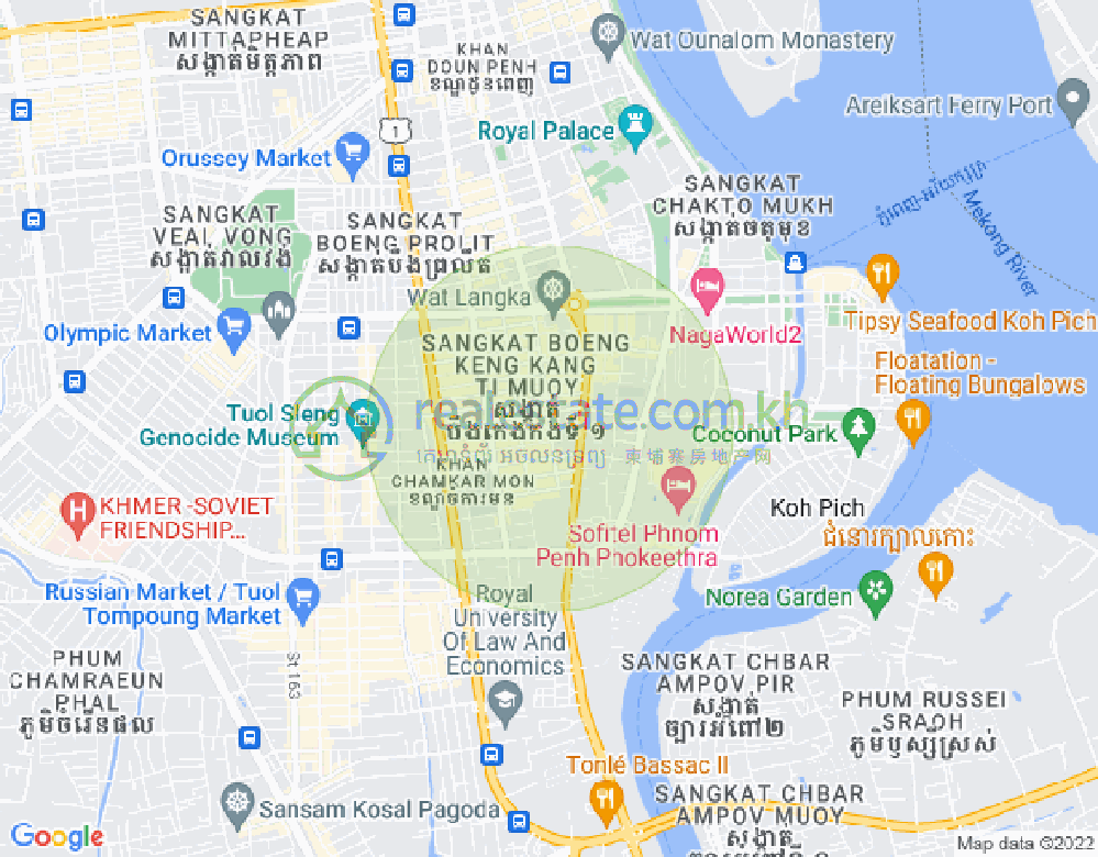 แผนที่ บีเคเค 2, บึงเกงกอง, พนมเปญ