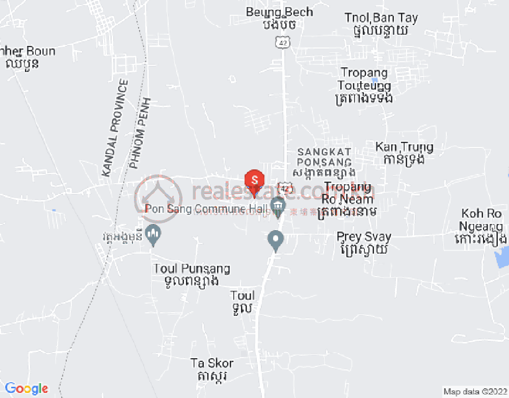 Mapa: Ponsang, Prek Pnov, Phnom Penh