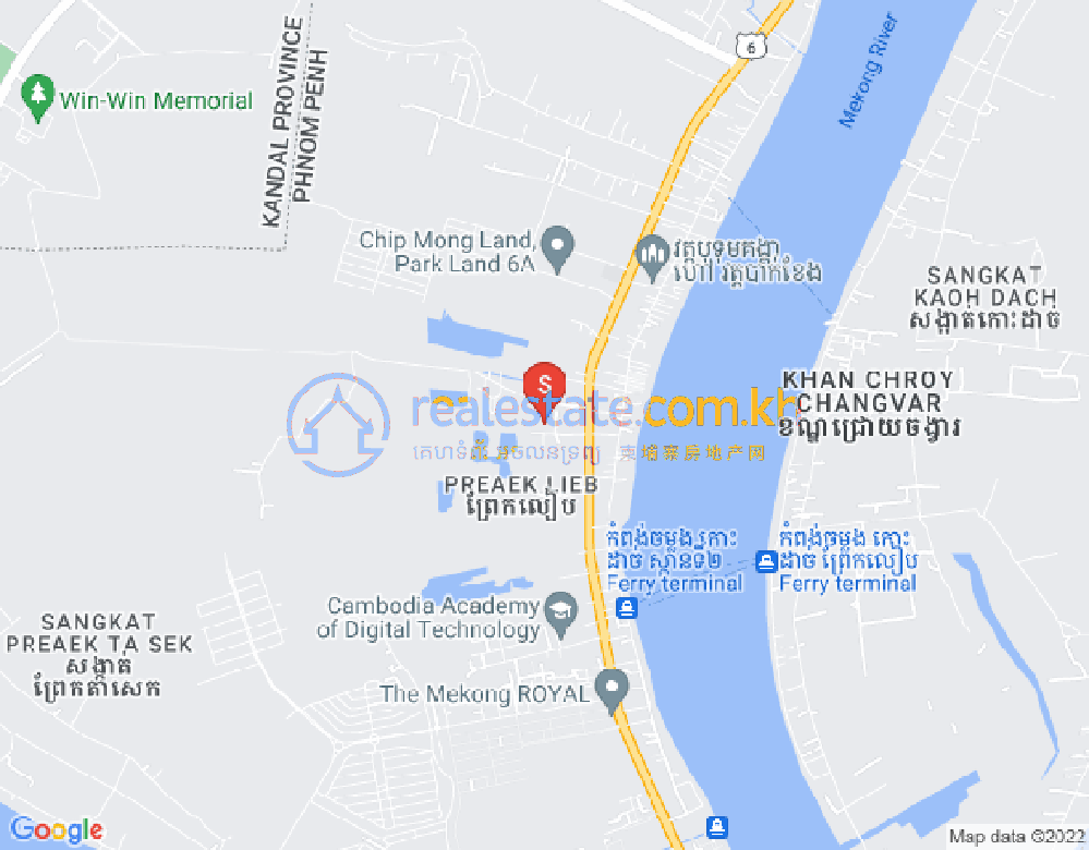 Bak Kaeng分区, 水净华区, 金边地图