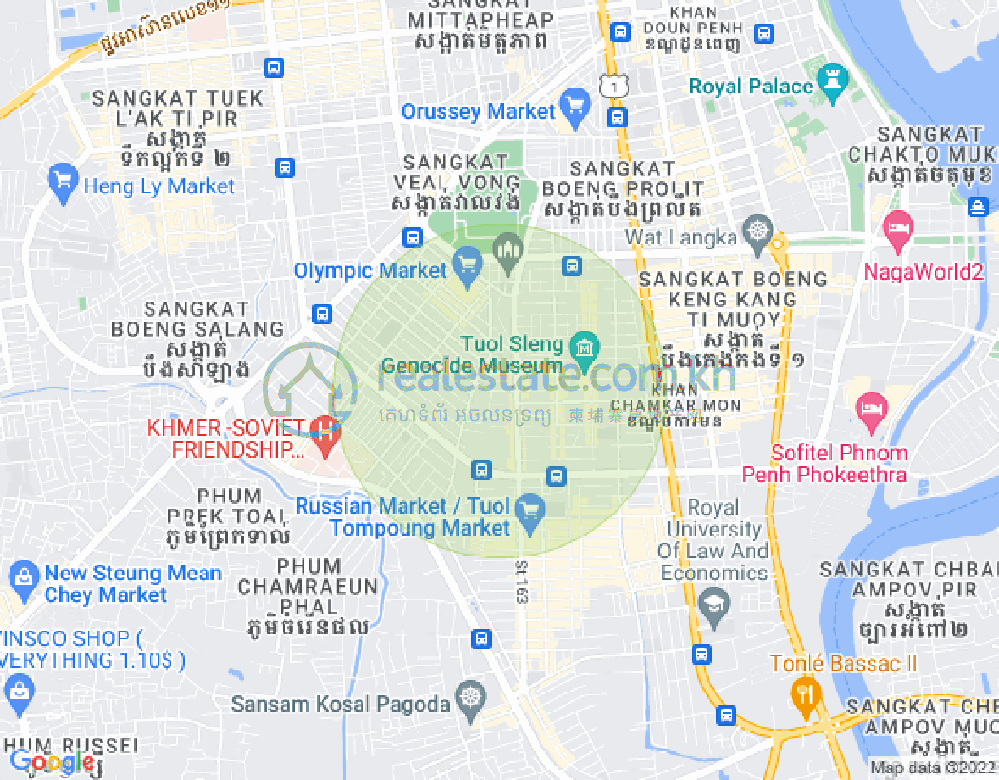 Mapa: BKK 1, Boeng Keng Kang, Phnom Penh