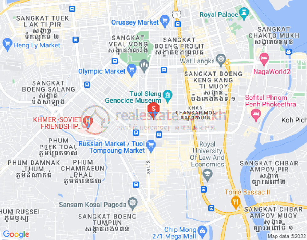 卡卡布1, 普森芷区, 金边地图
