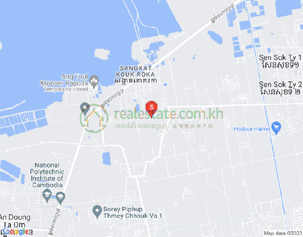 Map of Kouk Roka, Prek Pnov, Phnom Penh