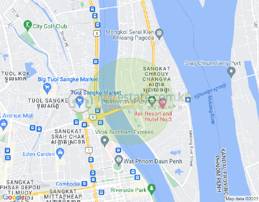 Map of Chroy Changvar, Phnom Penh