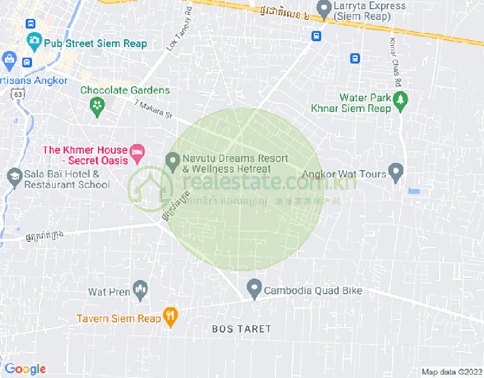 Map of Chreav, Siem Reap