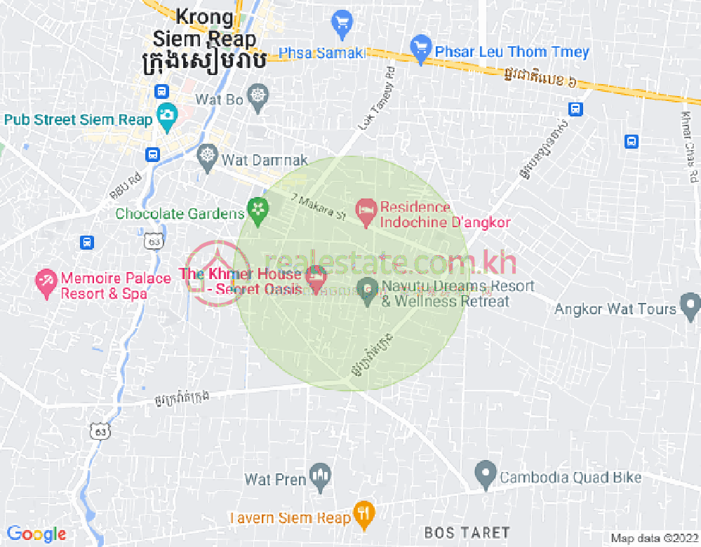 Mapa: Sala Kamraeuk, Siem Reap