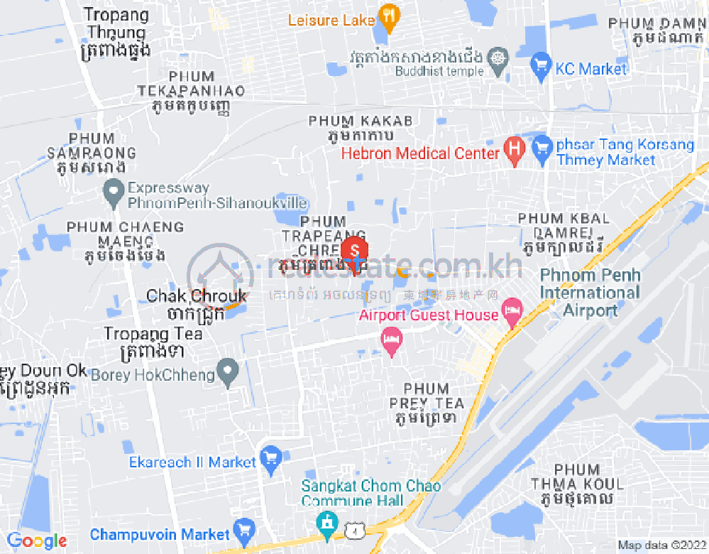 Carte de Chaom Chau, Por Sen Chey, Phnom Penh