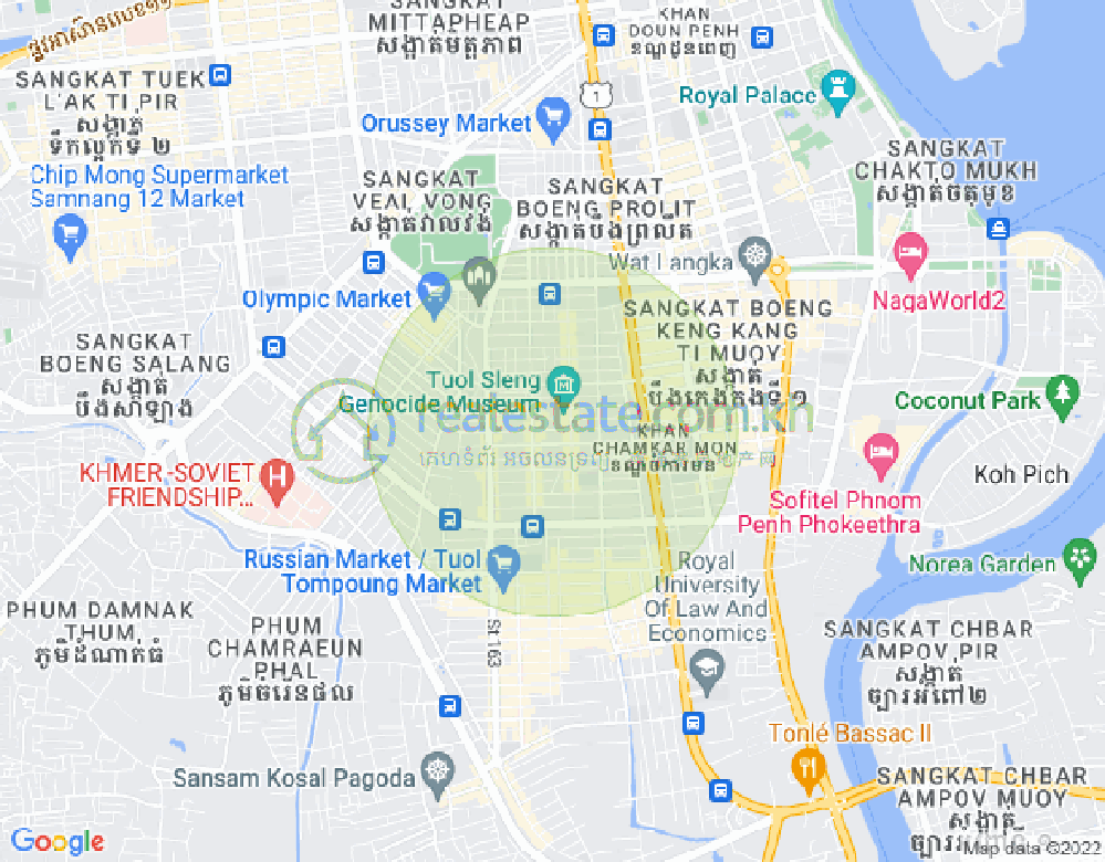 Mapa: BKK 3, Boeng Keng Kang, Phnom Penh
