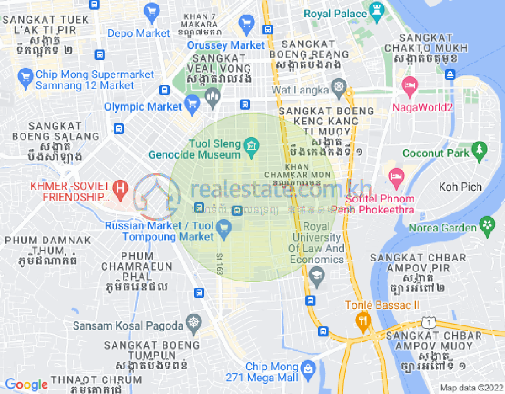 Mapa: BKK 3, Boeng Keng Kang, Phnom Penh