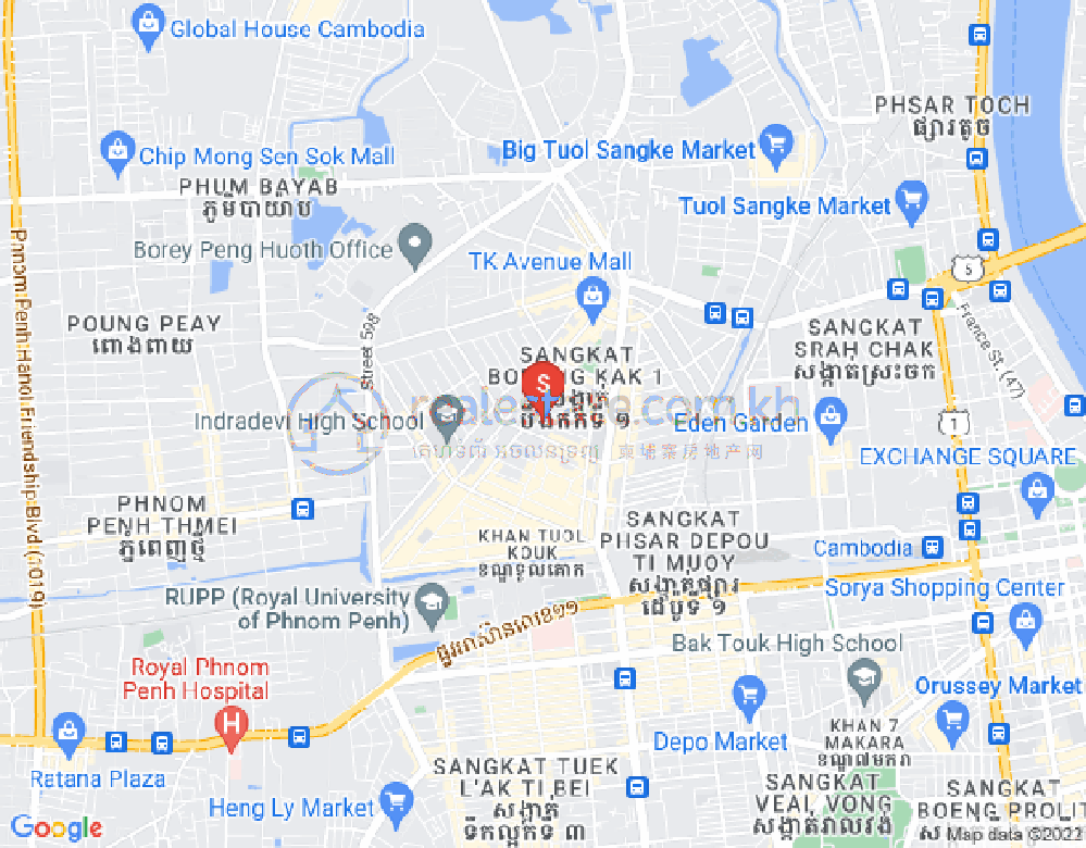 Mapa: Tuek L'ak 3, Toul Kork, Phnom Penh