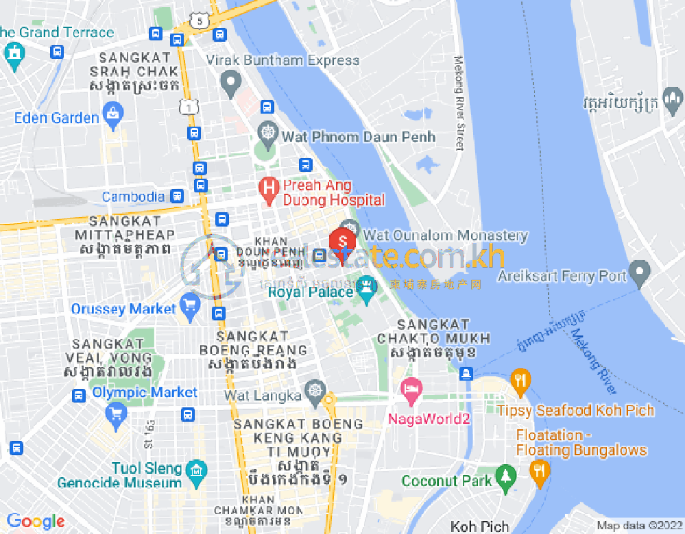 แผนที่ ปซาร์กันดาล 1, ดวนป็ญ, พนมเปญ