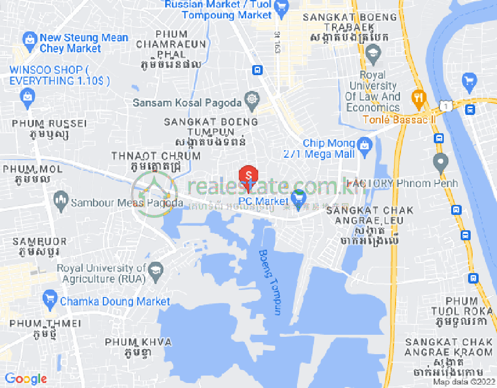棉芷区, 金边地图