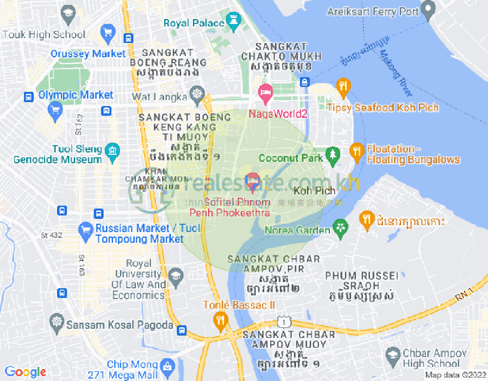 แผนที่ โตนเลบาสัก, จัมการมอน, พนมเปญ