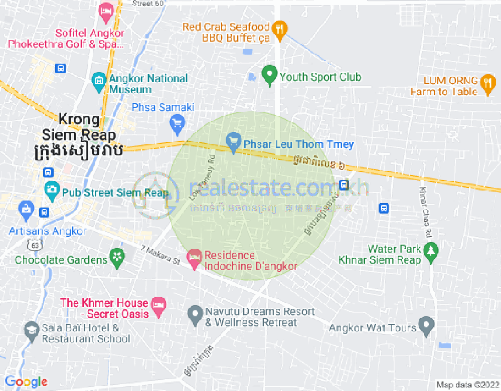 Map of St6A, Sala Kamraeuk, Siem Reap
