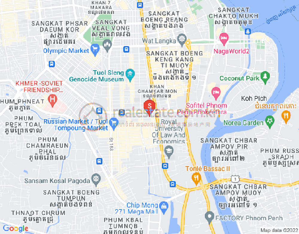 แผนที่ โตนเลบาสัก, จัมการมอน, พนมเปญ