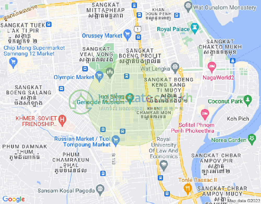 Mapa: BKK 3, Boeng Keng Kang, Phnom Penh