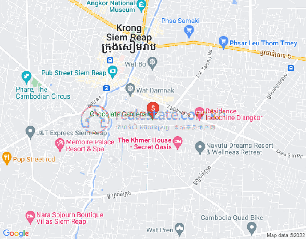 Mapa: Sala Kamraeuk, Siem Reap