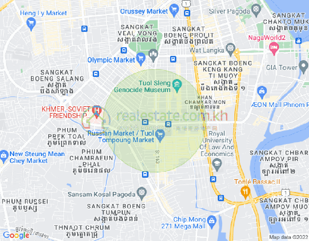 Carte de BKK 1, Boeng Keng Kang, Phnom Penh