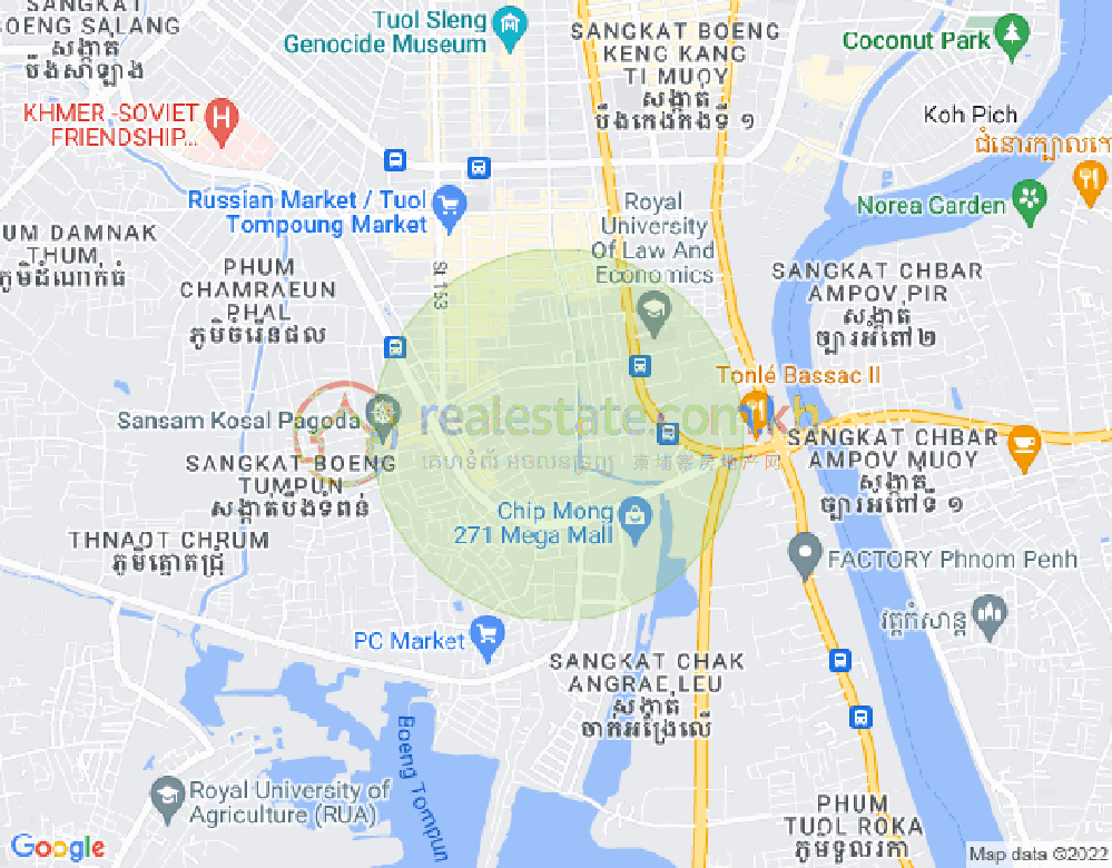 Mapa: 99 154, Phsar Daeum Thkov, Chamkarmon, Phnom Penh