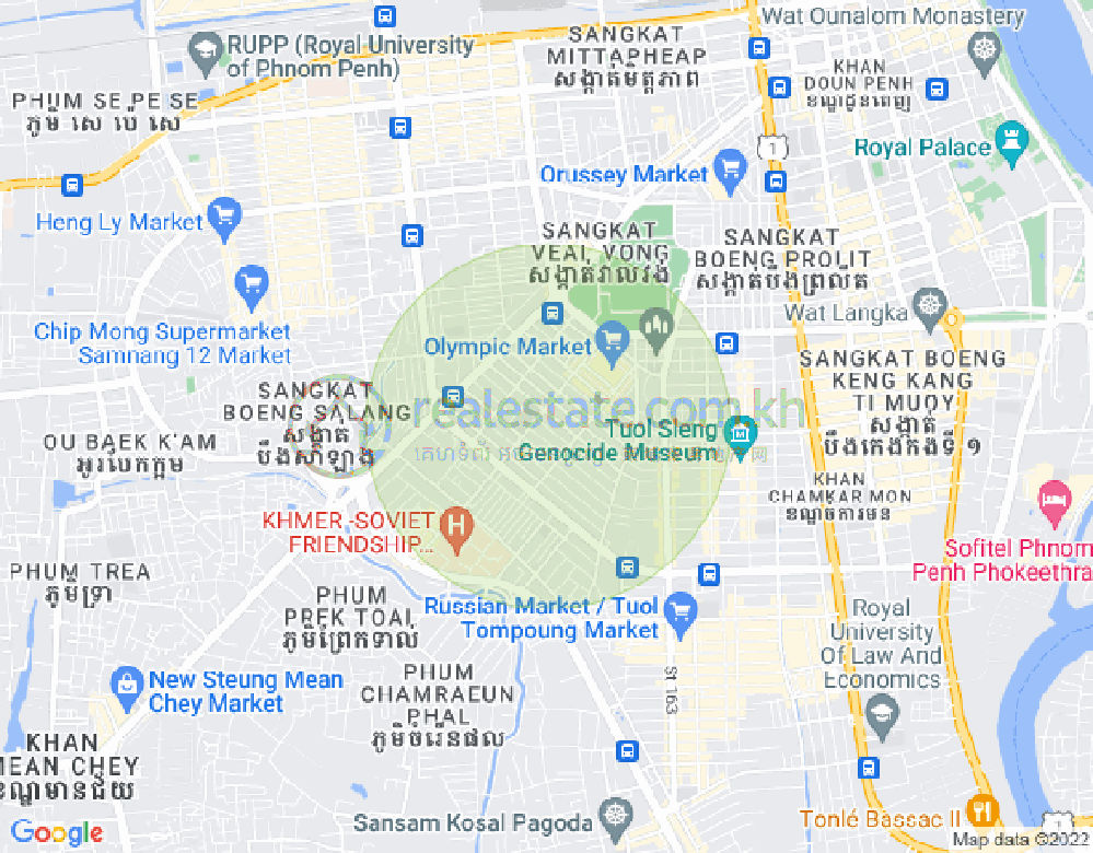 Map of Toul Svay Prey 1, Boeng Keng Kang, Phnom Penh