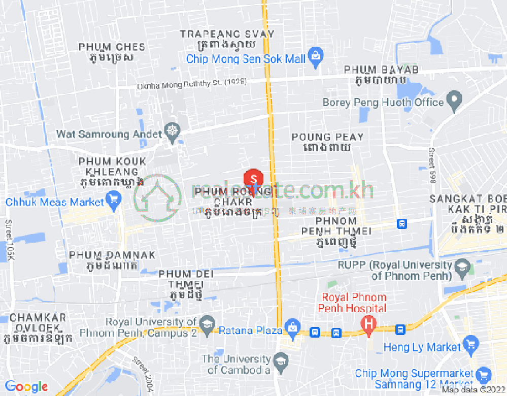 Carte de Khmuonh, Sen Sok, Phnom Penh