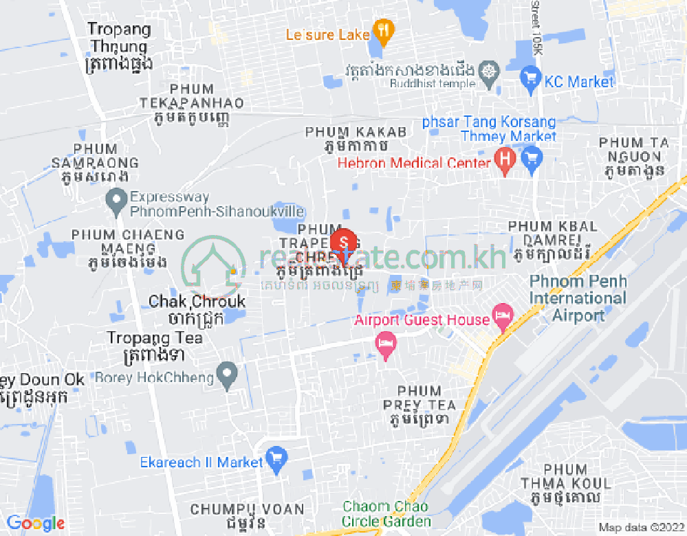 조주, 보리센차오구, 프놈펜 지도