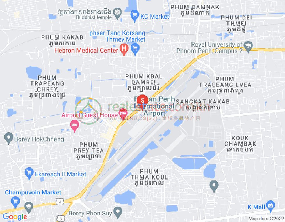แผนที่ Kakap, โปร์แซนเจย, พนมเปญ