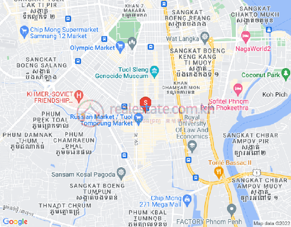Mapa: BKK 1, Boeng Keng Kang, Phnom Penh