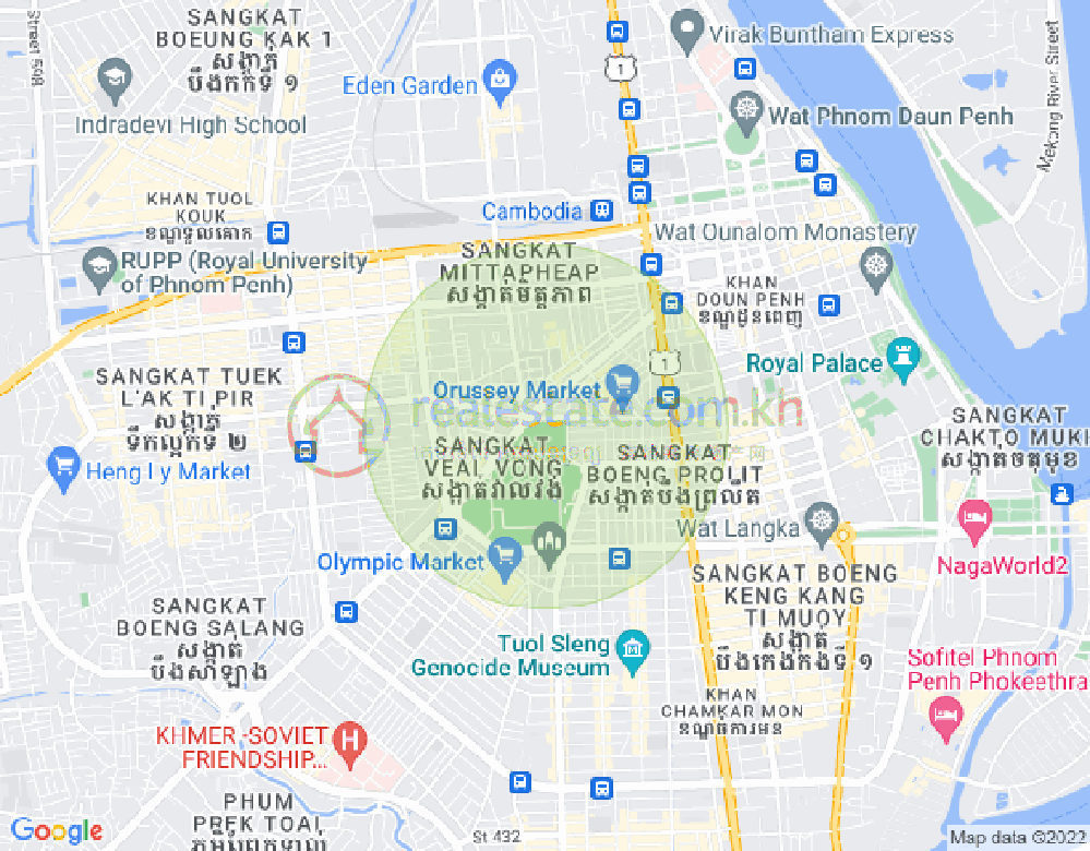 182, Veal Vong진, 마카라구, 프놈펜 지도