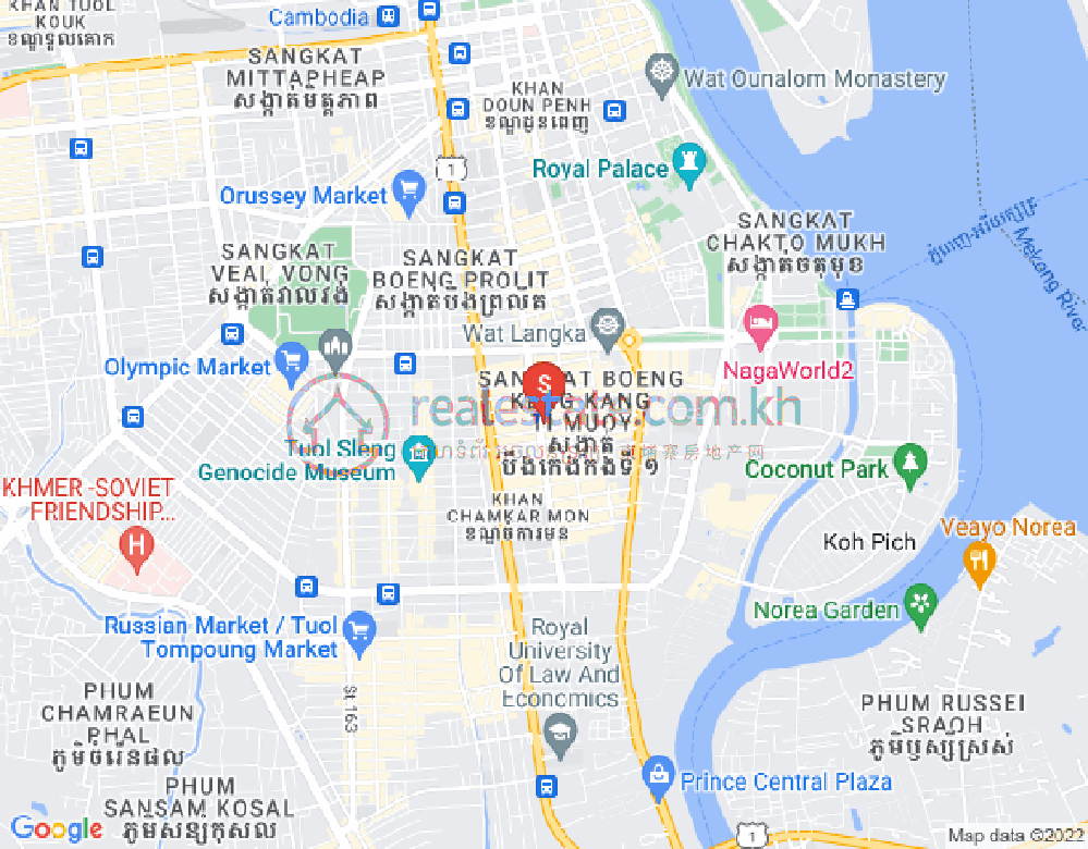 Carte de BKK 3, Boeng Keng Kang, Phnom Penh