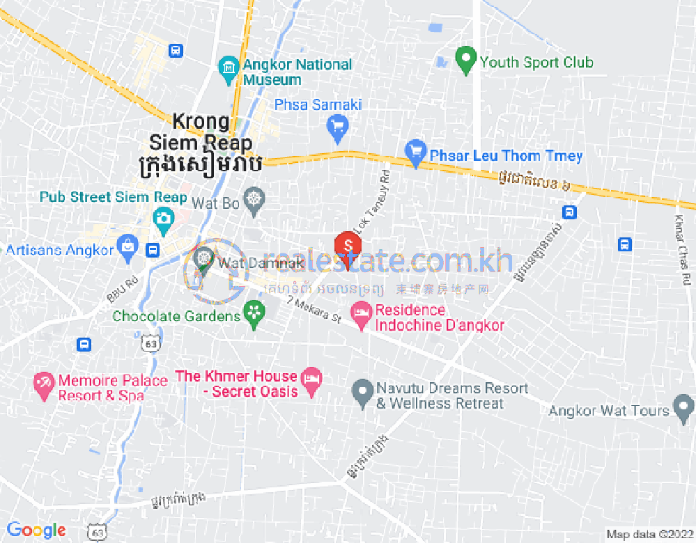 Svay Dangkum分区, 暹粒地图