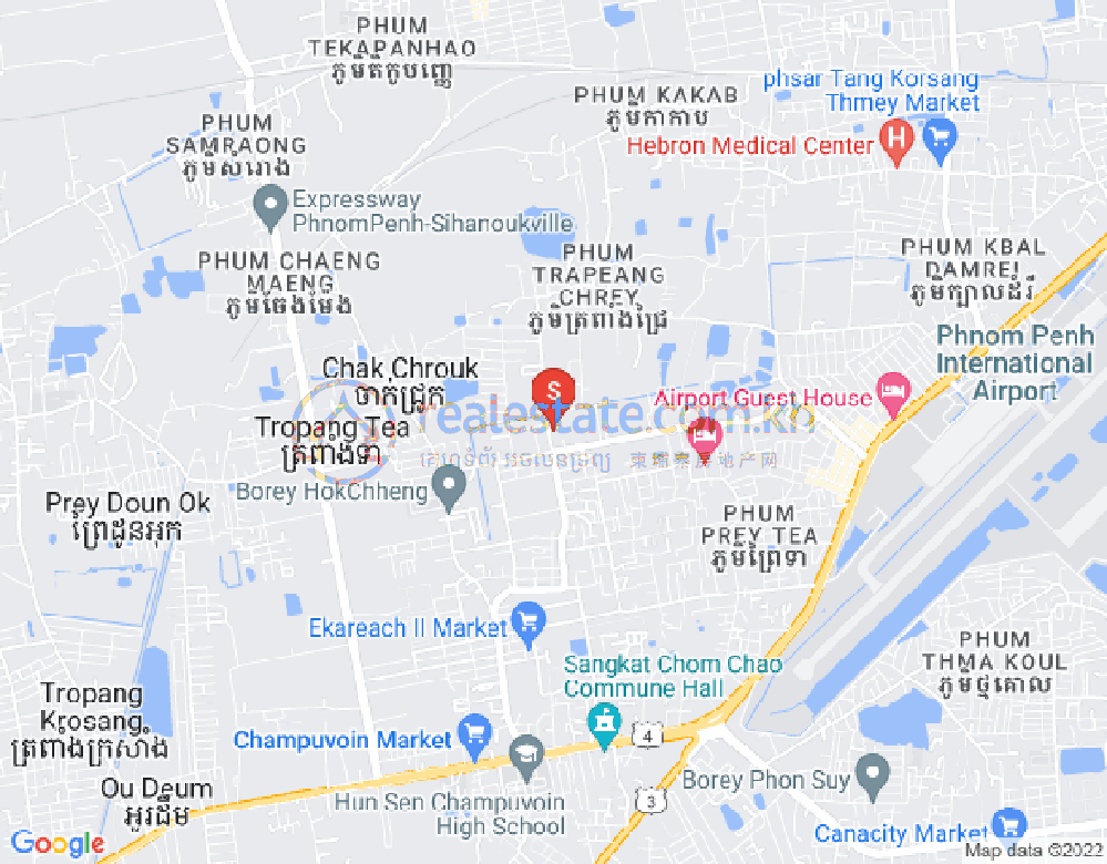 斯纳尔, Kamboul分区, 金边地图