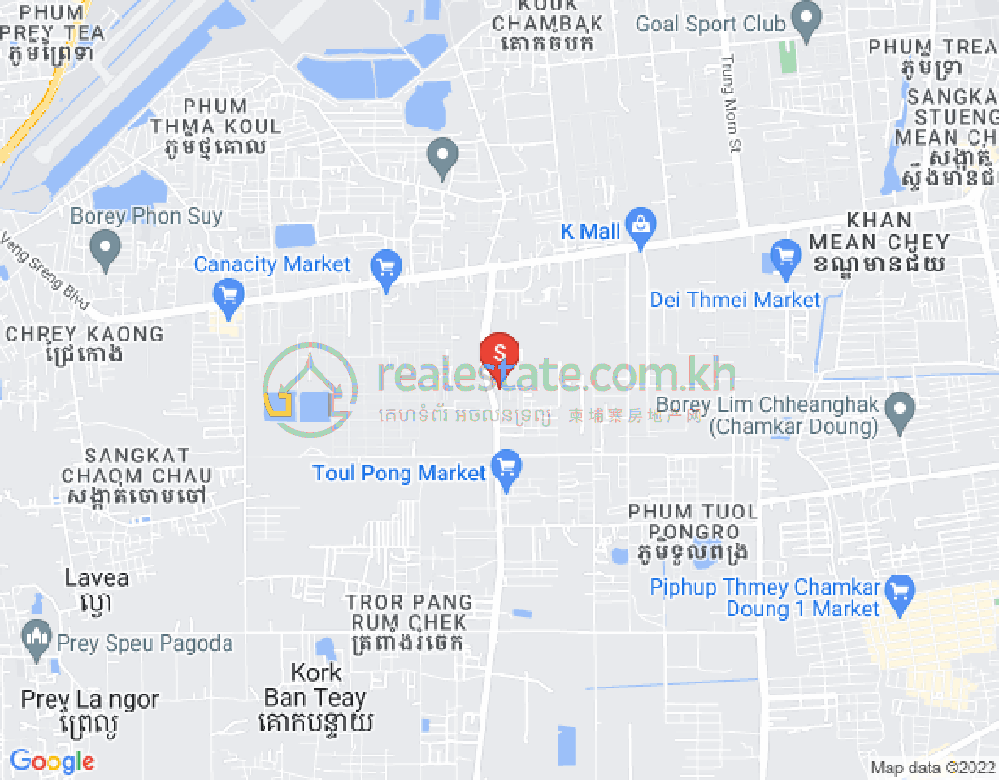 Map of Chaom Chau, Por Sen Chey, Phnom Penh