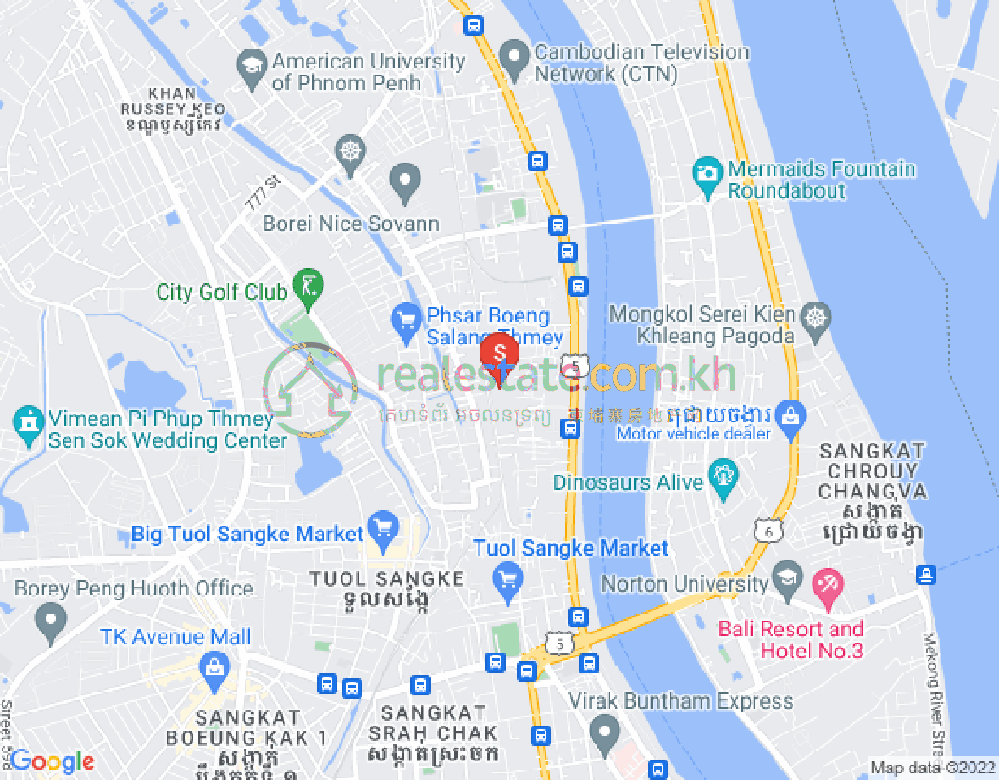 Carte de Chrang Chamres 2, Russey Keo, Phnom Penh