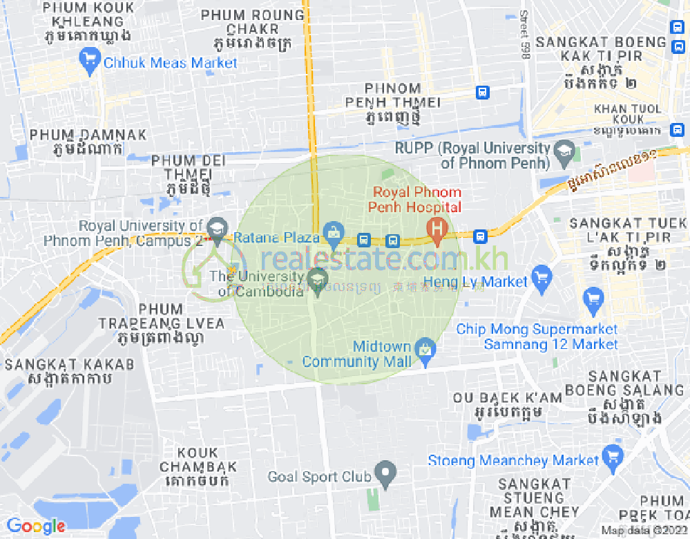 Mapa: 2004, Ou Baek K'am, Sen Sok, Phnom Penh
