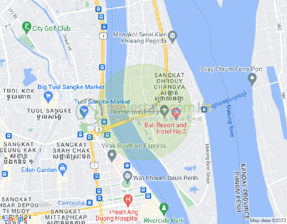 Mapa: Chroy Changvar, Phnom Penh