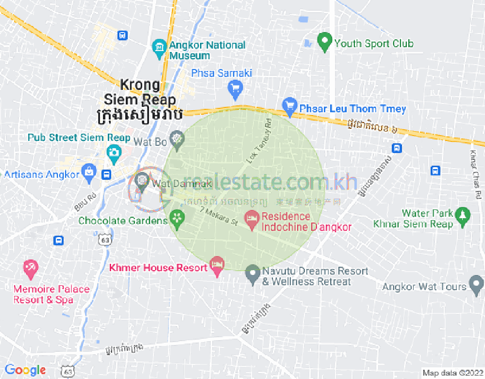 Map of Svay Dankum, Siem Reap