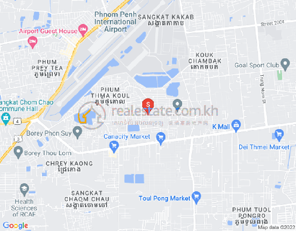 Carte de Chaom Chau 1, Por Sen Chey, Phnom Penh