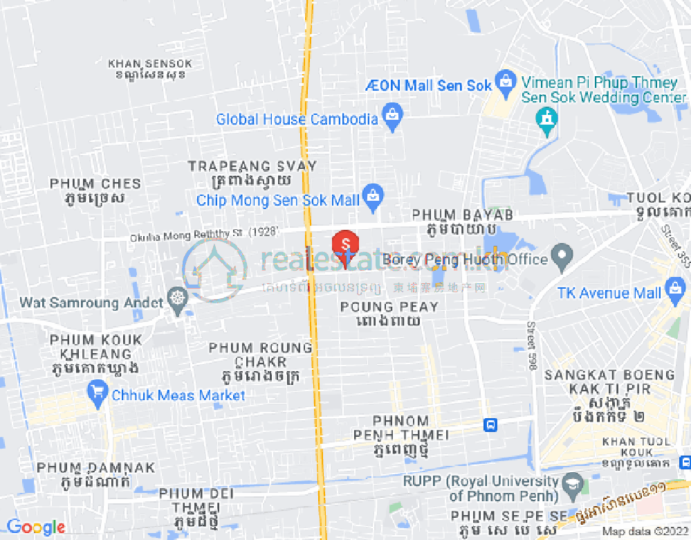 แผนที่ พนมเปญทเมย, แซนสก, พนมเปญ