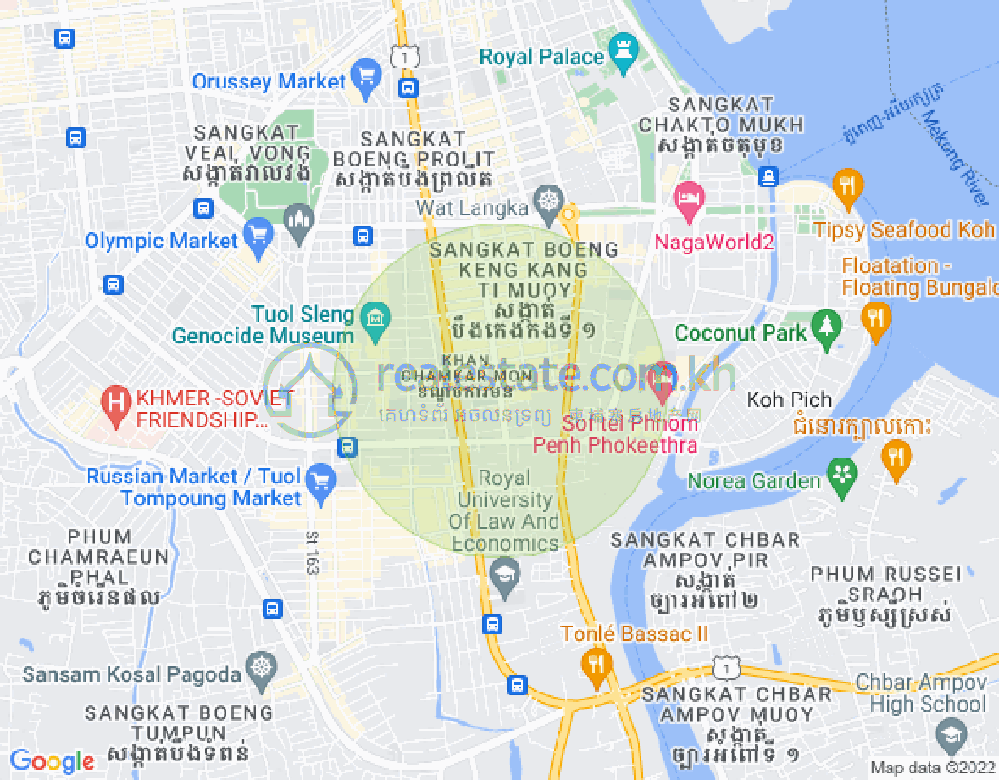 Mapa: BKK 2, Boeng Keng Kang, Phnom Penh