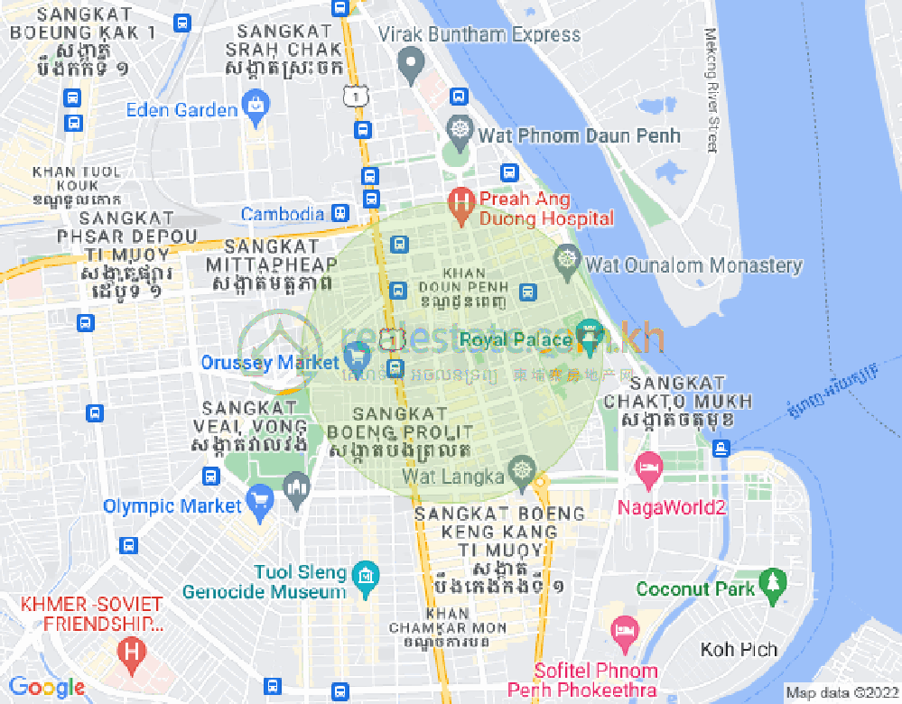 Map of Chey Chumneah, Daun Penh, Phnom Penh