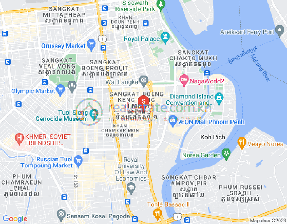 Mapa: BKK 1, Boeng Keng Kang, Phnom Penh