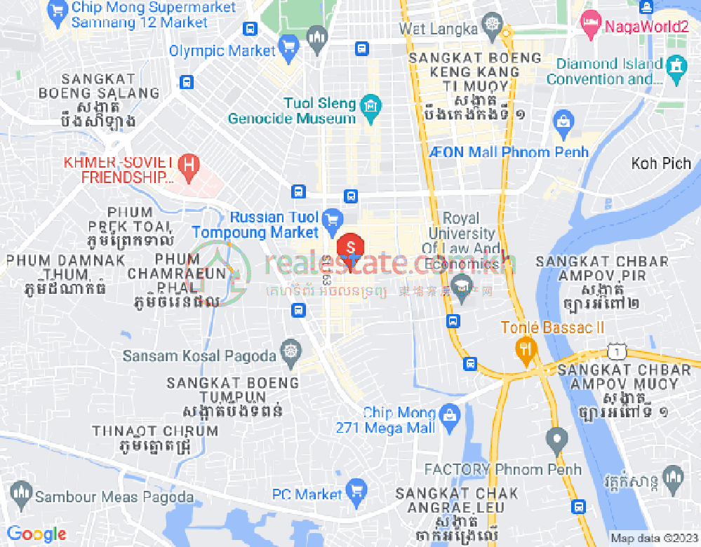朱德奔1分区, 占卡蒙, 金边地图