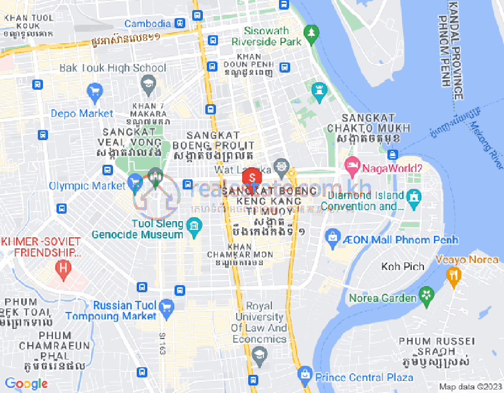 Map of BKK 1, Boeng Keng Kang, Phnom Penh