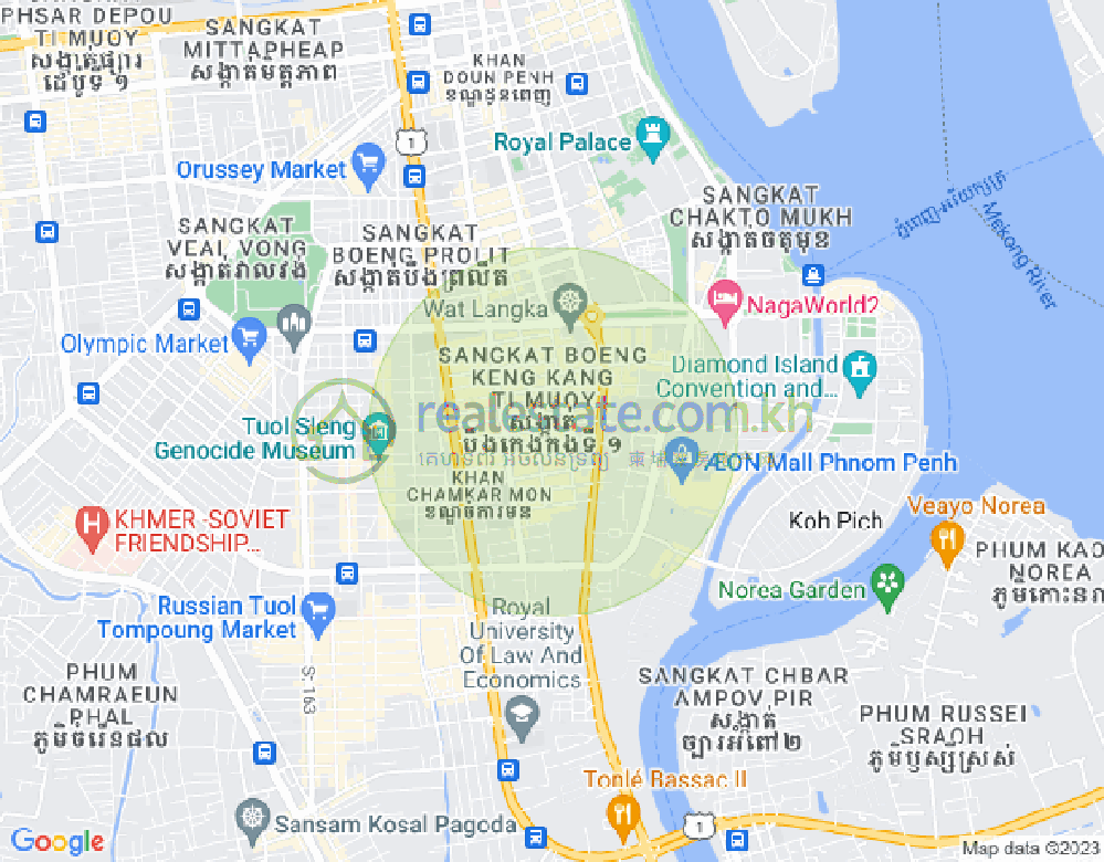 Map of BKK 1, Boeng Keng Kang, Phnom Penh