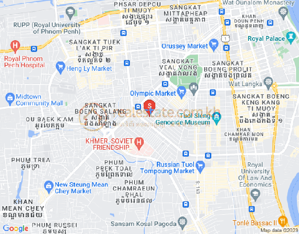 Toul Svay Prey 2镇, 波哥堪, 金边地图