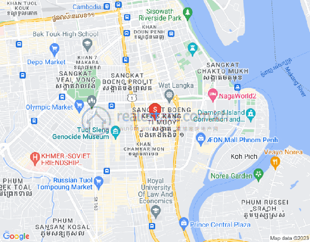Map of BKK 1, Boeng Keng Kang, Phnom Penh
