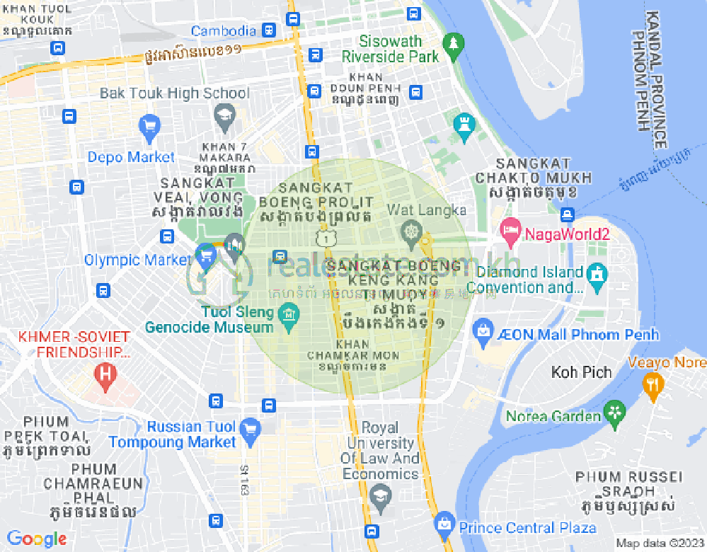 Map of BKK 1, Boeng Keng Kang, Phnom Penh