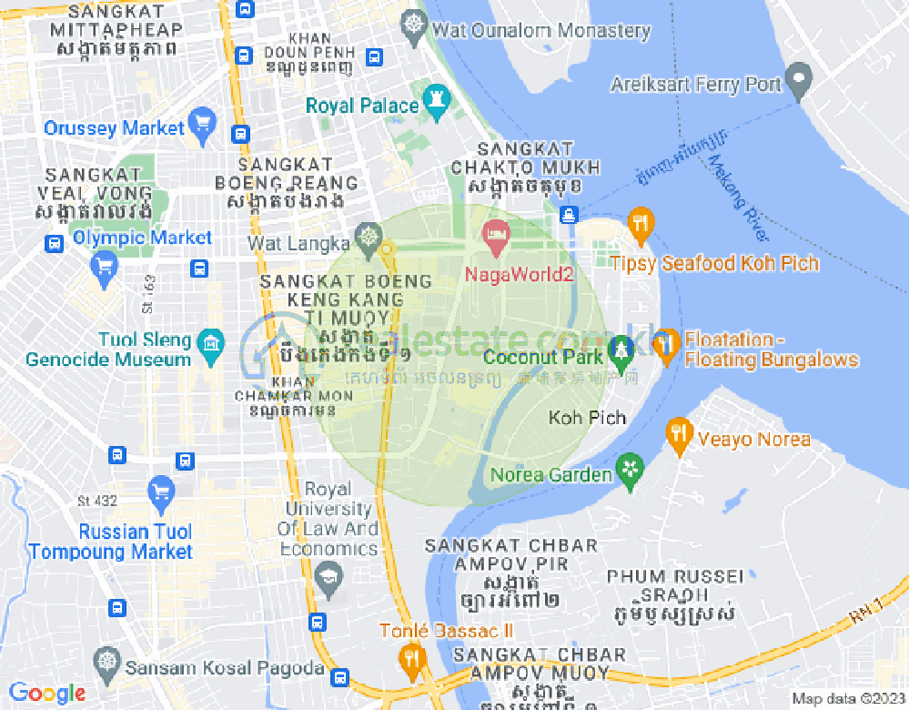 百色河分区, 占卡蒙, 金边地图