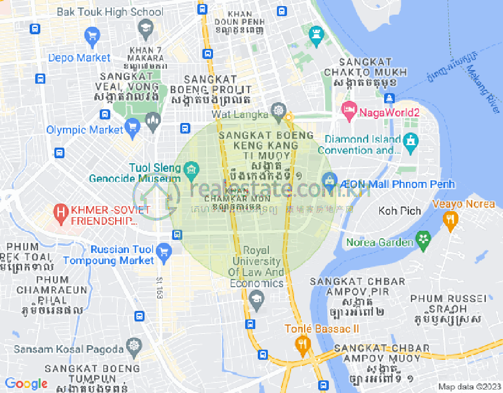 Map of BKK 1, Boeng Keng Kang, Phnom Penh