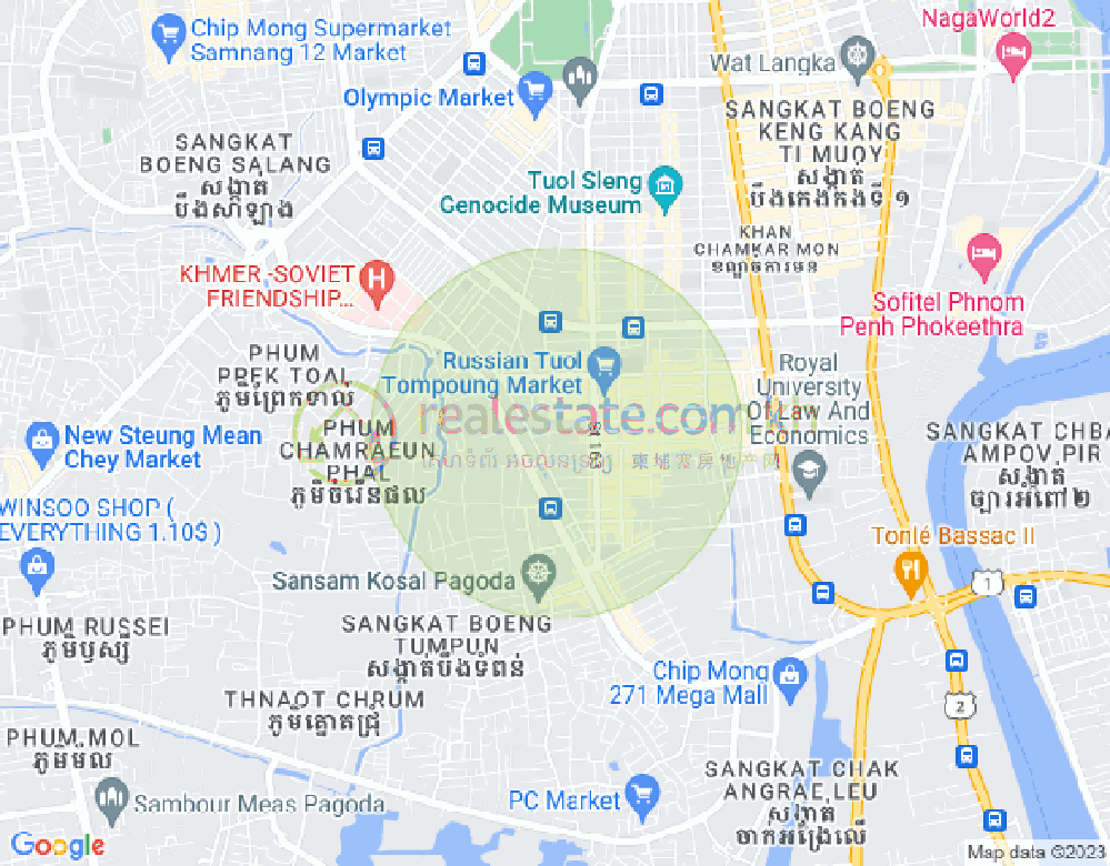 주더분1구역, 짬까몬, 프놈펜 지도